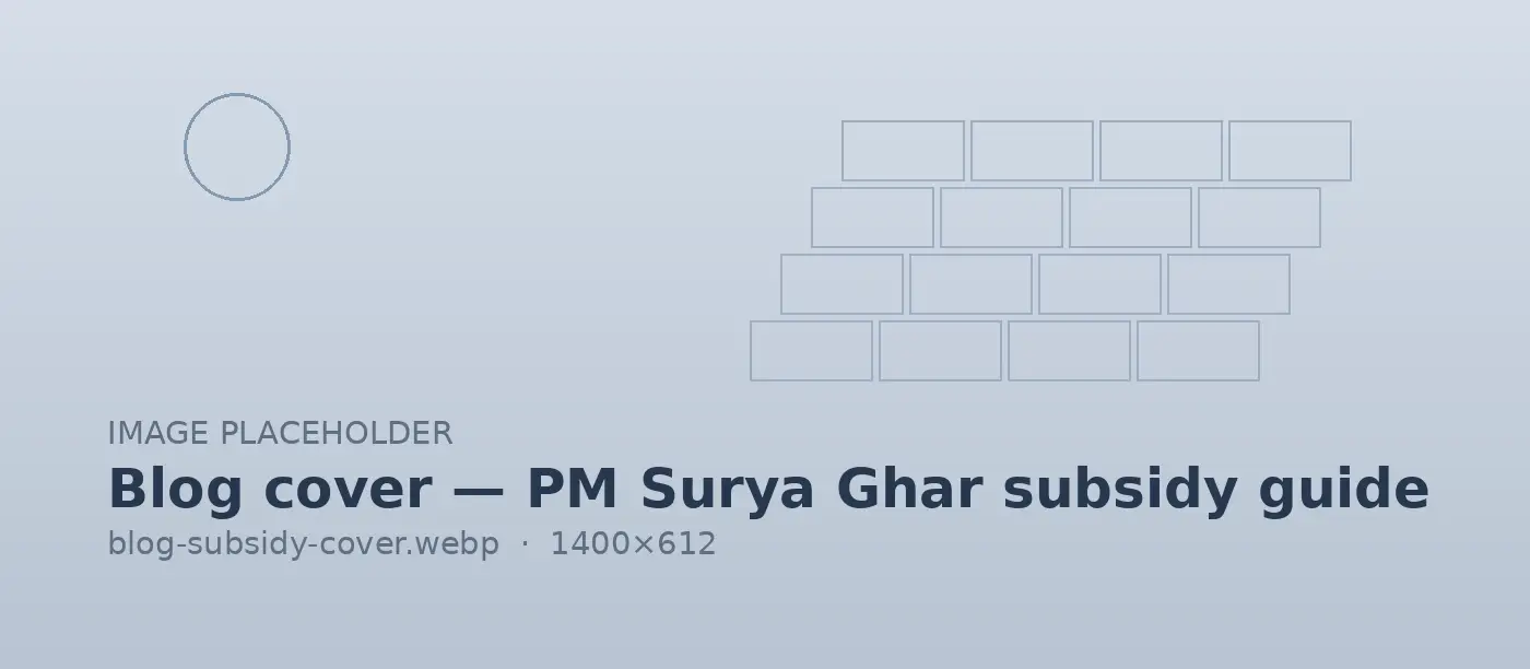 PM Surya Ghar Yojana: Solar Subsidy Eligibility and Application Guide cover image