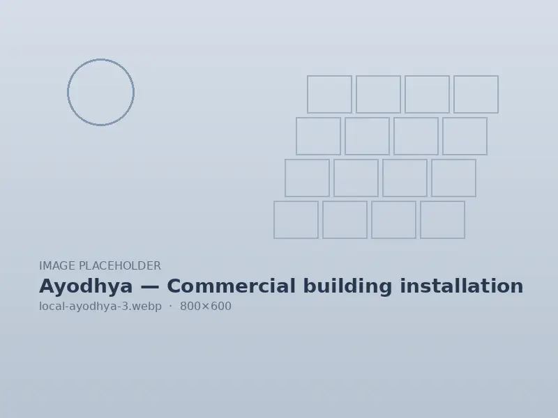 Commercial building installation in Ayodhya