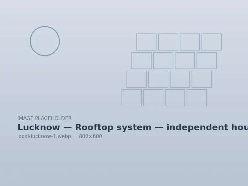 Rooftop system — independent house in Lucknow