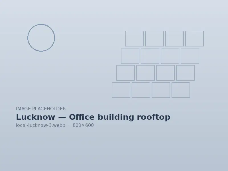 Office building rooftop in Lucknow